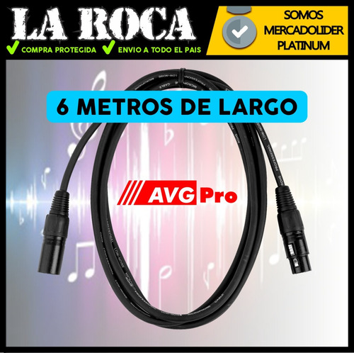 Imagen 5 de 10 de Cable Xlr Dmx Canon Para Microfono Canon 6 Metros Cuo