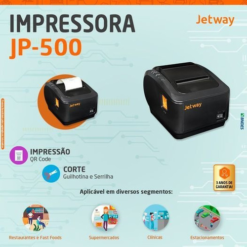 Imagem 3 de 3 de Impressora Termica Jetway Jp-500