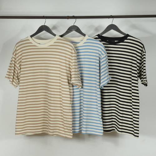 Remera Oversize Rayada Hombre Dogma De Algodon