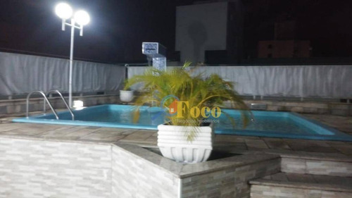 Imagem 3 de 17 de Cobertura Com 3 Dormitórios E Espaço De Lazer Privativo, Na Praia Das Astúrias, Guarujá/ Sp - Co0007