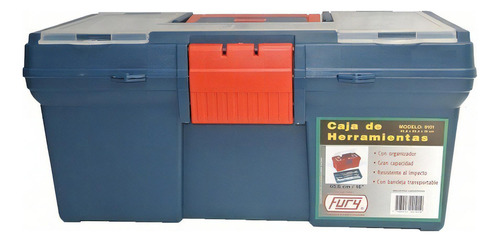 Caja Para Herramientas 16 Pulgadas Organizador En Tapa 9101 Color Azul