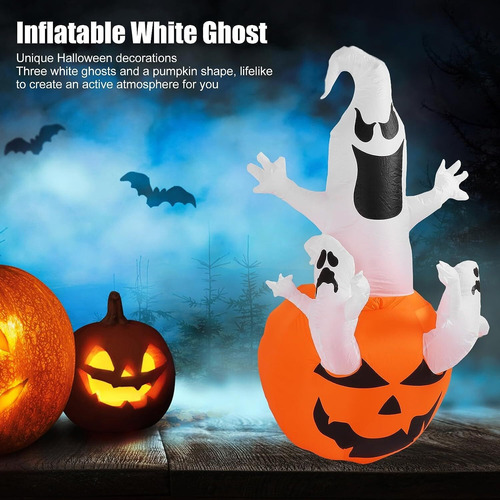 Fantasma De Calabaza Soplada De Halloween De 6 Pies