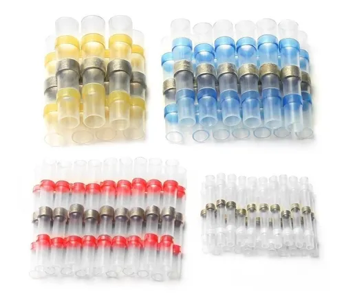 Kit de Terminales de Cables El/éctrico 4 Tama/ños Diferentes Terminales ce Crimpado ELZO 124pcs Conectores de Soldadura para Cable con Sellado Conectores ce Cable Termorretr/áctil a Prueba de Agua