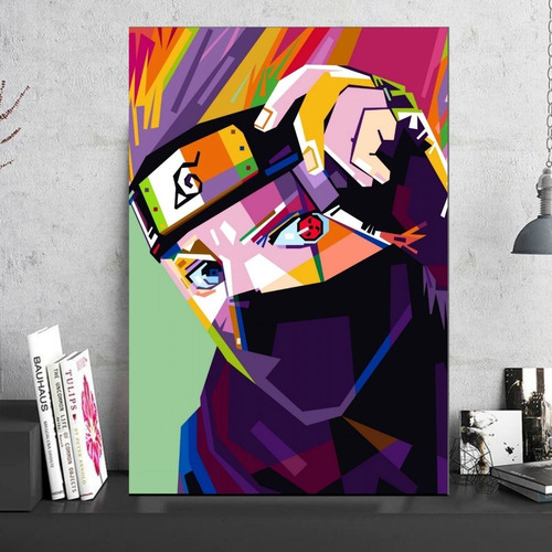 Cuadro Decorativo Kakashi Pop Art Anime Naruto 35x55cm