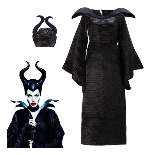 Vestido De Cosplay De Evil Queen Maléfica Para Niñas Cosplay