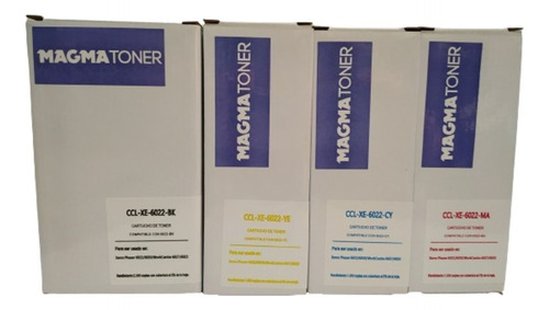 Pack 4 Colores Toner Comp Xe-6022 P/ Xerox Phaser 6020  6022