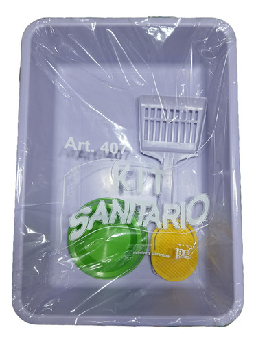 Caja Sanitaria Gatos Kit Lila