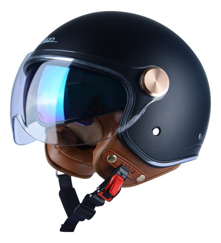Casco Abierto Beon Para Motocicleta, Aprobado Por Dot, Estil