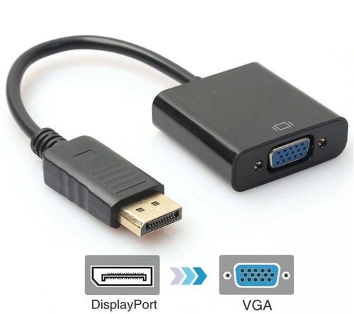 Convertidor Display Port Macho A Vga Hembra Plug And Play