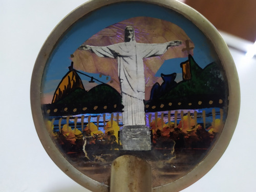 Imagem 1 de 4 de Cinzeiro Metal Rio De Janeiro Cristo Redentor Anos 80 Antigo