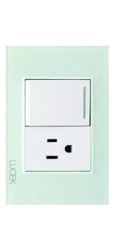 Placa Decorativa Con 1 Interruptor Sencillo Y 1 Contacto