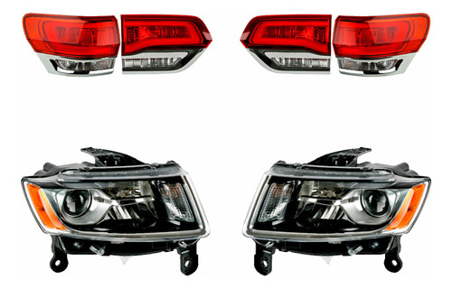 Set Calaveras C/leds + Faros Depo Grand Cherokee 2014-2016