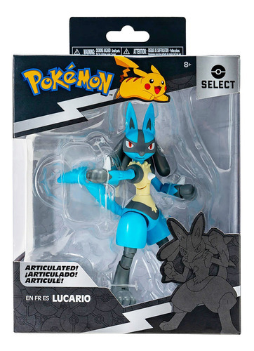 Pokémon Boneco Super Articulada De 15 Cm Do Lucario