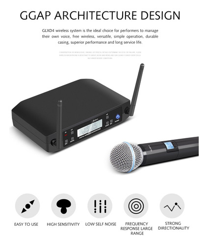 Micrófono De Mano Inalámbrico Uhf Shure Glxd4
