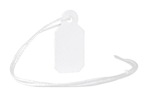 Maco White Strung Merchandise Tags #0 3 8 X 13 16