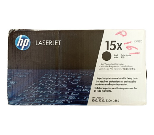 Cartucho D Tóner Hp 15x Negro Original Para 1200 Caja Dañada