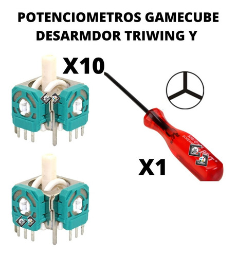 10 Potenciometros Joystick Para Control Game Cube + Triwing