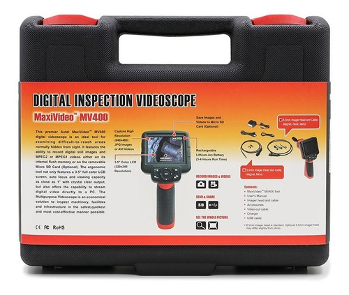Boroscopio Autel Mv400 8.5mm Cámara Inspección Scanner