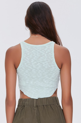 Mujer Forever 21 Playera Tank Crop Lisa