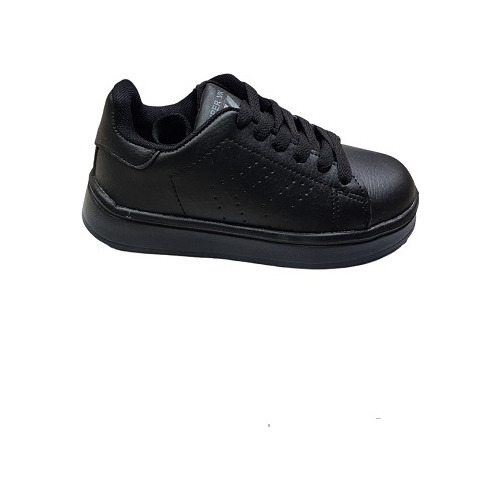 Zapato Escolar Deporte Negro Vitakids Tallas 30 Y 44