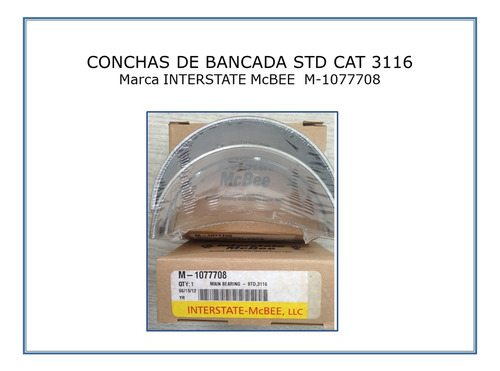 Conchas De Bancada Std  Cat 3116 M 1077708