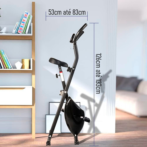 Bicicleta Ergometrica Vertical Dobravel Magnetica Display