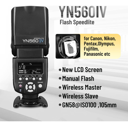 Flash Para Cámara Yongnuo Speedlite Yn560 Iv Para Canon