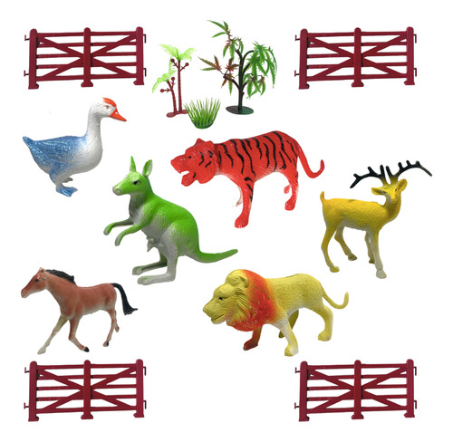Set De Animales De Safari Juego Educativo Diversión