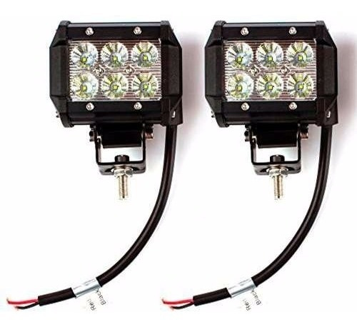 Faro Proyector 6 Led 18w 1620lm Rectang Para Moto Cuatri 4x4