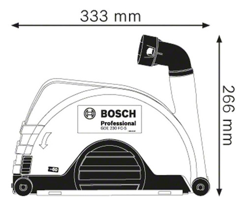 Sistema De Aspiración Polvo Bosch Gde 230 Fc-t Para Esmeril