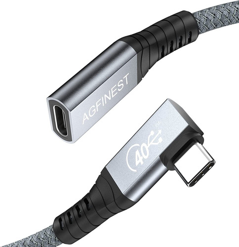 Agfinest Ngulo Recto Right Usb4 Cable De Extensin Thunderbol