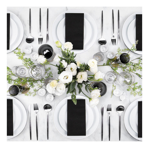 Servilletas Negras Kammak, Desechables Para Cena Decorativa