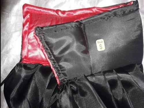 Imagen 2 de 7 de Capa Bruja Vampiro Mago Talla S Disfraz Halloween 85cm Largo
