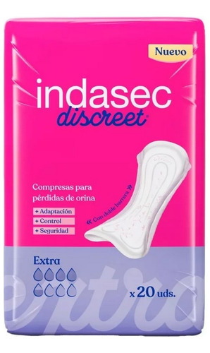 Indasec Discreet Extra Aposito Por 20 Unidades