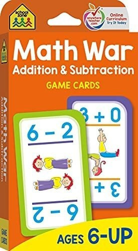 School Zone - Math War Addition And Subtraction Game, de School Z. Editorial School Zone Publishing en inglés