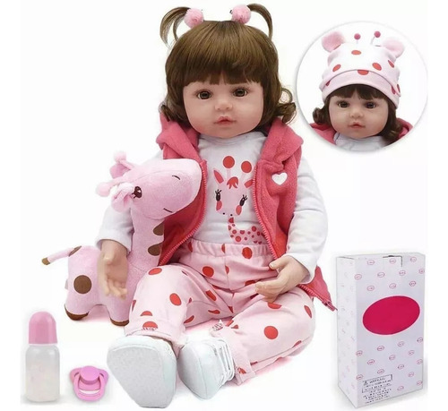 Muñeca Bebé Silicona Suave Reborn Baby De Juguete 47cm