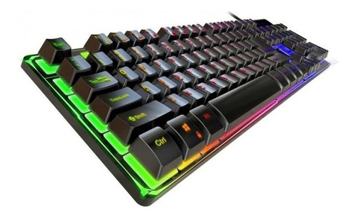 Imagen 2 de 2 de Teclado gamer Genius GX Gaming Scorpion K8 QWERTY inglés US color negro con luz de 7 colores