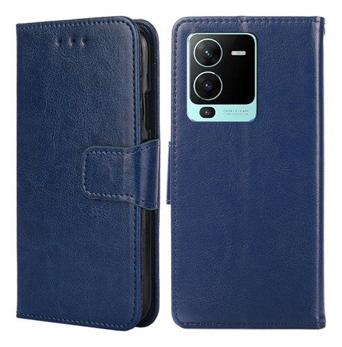 Capa Pu Azul Royal Para Vivo V25 Pro 5g