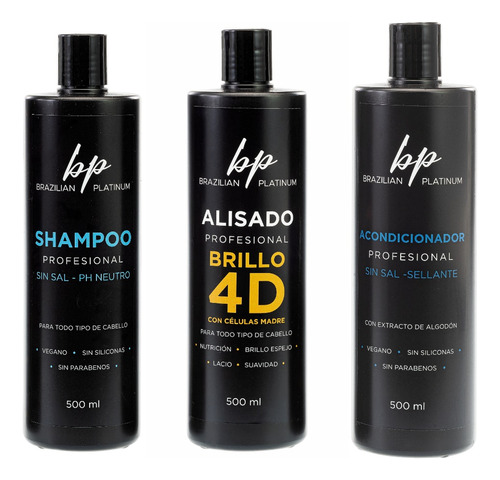 Progresivo + Acondicionador + Shampoo Brazilian Platinum