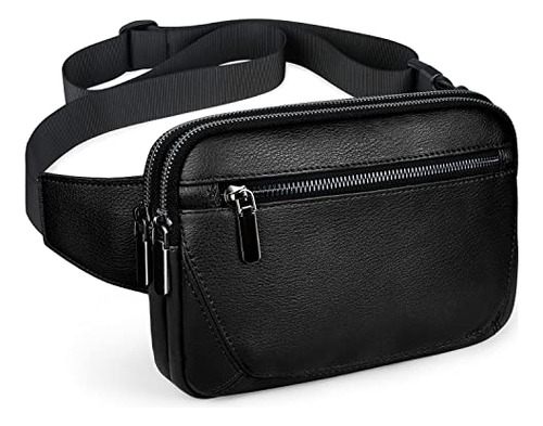 Leather Fanny Packs For Women Fashionable Plus Size Bla...