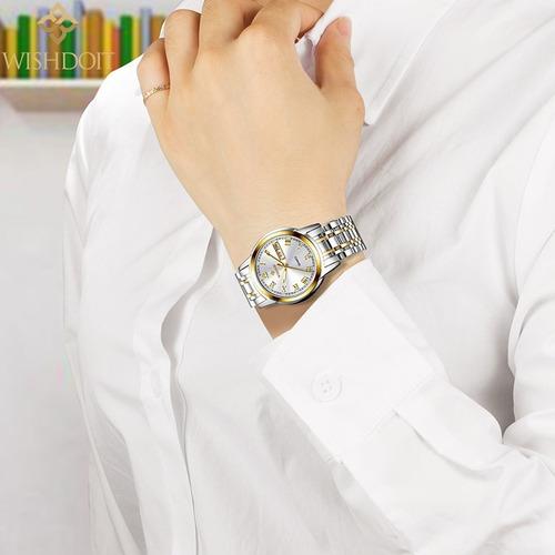 .. Reloj Wishdoit Original For Mujer, A La Moda, Dorado Y