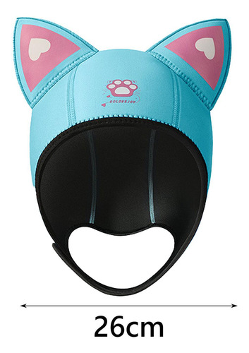 Gorro De Natación Elástico De Neopreno De 3mm Con Azul