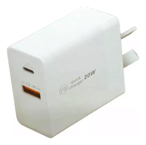 Cargador Rapido Para iPhone 12 13 14 15 Pd C + Usb 20w