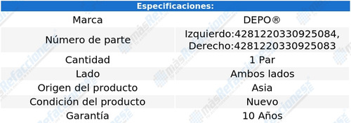 Par Juego Faros Chev Chevy / Swing /joy/ Monza 1994-2002 Xry