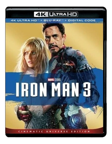 Iron Man 3 Tres Marvel Fase 2 Pelicula 4k Ultra Hd + Blu-ray