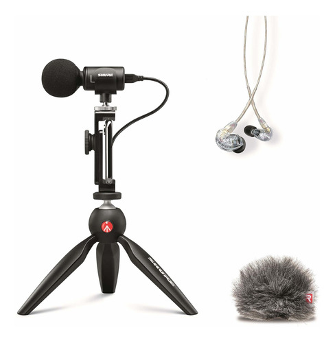 Microfono Shure Portable Videography Bundle With Se215 Earph