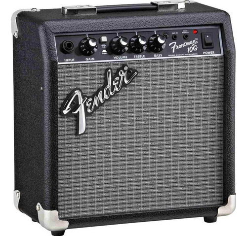 Fender Frontman 10g Amplificador Para Guitarra Eléctrica 10w Color Negro/plata