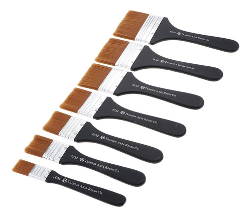 Imagen 5 de 10 de 7pcs Nylon Pintura Pincel Para Acrílico Óleo Pared Acuarel