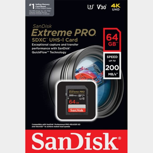 Memoria Sandisk Sdxc Extreme Pro 64gb Inconet 