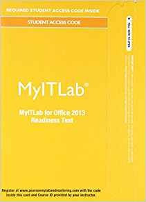 Mylab It Without Pearson Etext  Access Card  For Office 2013